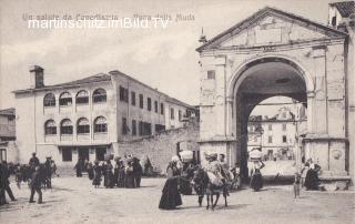 Capodistria, Muda-Tor, erbaut 1915 - Europa - alte historische Fotos Ansichten Bilder Aufnahmen Ansichtskarten 