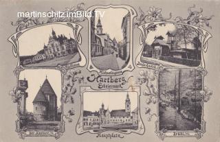 6 Bild Litho Karte - Hartberg - Europa - alte historische Fotos Ansichten Bilder Aufnahmen Ansichtskarten 