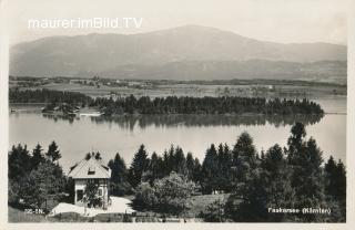 Blick von Oberaichwald auf den Faakersee - Oesterreich - alte historische Fotos Ansichten Bilder Aufnahmen Ansichtskarten 