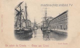 Triest, Canal Grande - Friaul Julisch Venetien - alte historische Fotos Ansichten Bilder Aufnahmen Ansichtskarten 