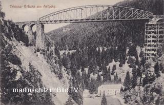 Strengen, Arlbergbahn-Trisana Brücke - Tirol - alte historische Fotos Ansichten Bilder Aufnahmen Ansichtskarten 