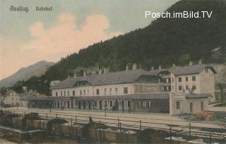 Wocheinerbahn, Assling Bahnhof - Oberkrain (Gorenjska) - alte historische Fotos Ansichten Bilder Aufnahmen Ansichtskarten 