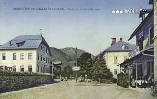 Seeboden - Platz mit Gemeindebau - Europa - alte historische Fotos Ansichten Bilder Aufnahmen Ansichtskarten 