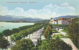 Salzkammergut, Gmunden, Esplonade - Europa - alte historische Fotos Ansichten Bilder Aufnahmen Ansichtskarten 