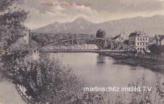 Villach, Draubrücke - alte historische Fotos Ansichten Bilder Aufnahmen Ansichtskarten 