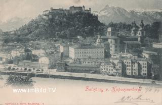 Salzburg und Kapuzinerberg - alte historische Fotos Ansichten Bilder Aufnahmen Ansichtskarten 