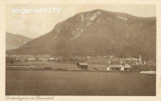 Unterbergen Bahnhof mit Karawankenhof - Klagenfurt Land - alte historische Fotos Ansichten Bilder Aufnahmen Ansichtskarten 