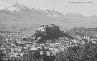 Salzburg gegen den Untersberg - alte historische Fotos Ansichten Bilder Aufnahmen Ansichtskarten 