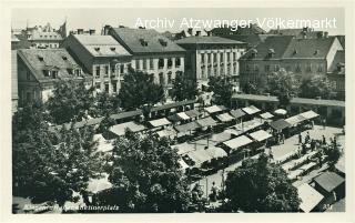 Klagenfurt Benediktinerblatz - Benediktinerplatz - alte historische Fotos Ansichten Bilder Aufnahmen Ansichtskarten 