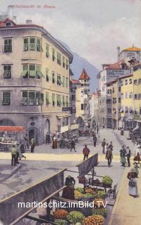 Bozen Obstmarkt - Europa - alte historische Fotos Ansichten Bilder Aufnahmen Ansichtskarten 