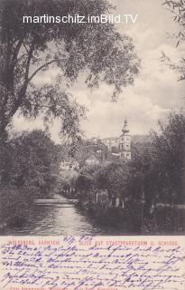 Wolfsberg Blick auf die Stadtpfarrkirche - Europa - alte historische Fotos Ansichten Bilder Aufnahmen Ansichtskarten 