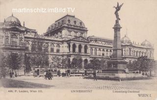 Wien, Universität und Liebenberg-Denkmal - Europa - alte historische Fotos Ansichten Bilder Aufnahmen Ansichtskarten 