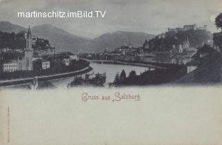 Salzburg - Mondscheinkarte - Europa - alte historische Fotos Ansichten Bilder Aufnahmen Ansichtskarten 