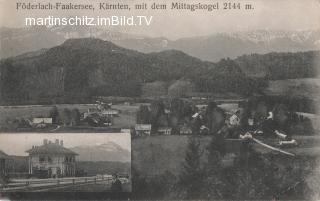 Ortsansicht und Bahnhof Föderlach - Europa - alte historische Fotos Ansichten Bilder Aufnahmen Ansichtskarten 