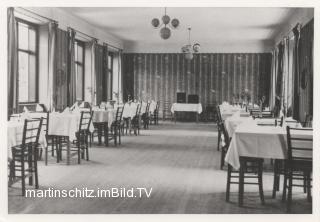 Speisesaal im Gasthof Tschebull - Europa - alte historische Fotos Ansichten Bilder Aufnahmen Ansichtskarten 