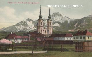 Kreuzkirche mit Türkenkopf und Mittagskogel - Europa - alte historische Fotos Ansichten Bilder Aufnahmen Ansichtskarten 