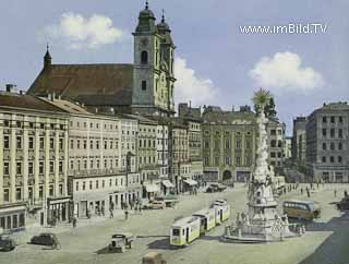 Linz - Hauptplatz - Europa - alte historische Fotos Ansichten Bilder Aufnahmen Ansichtskarten 