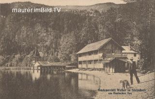 Badeanstalt Weber in Steindorf - Kärnten - alte historische Fotos Ansichten Bilder Aufnahmen Ansichtskarten 