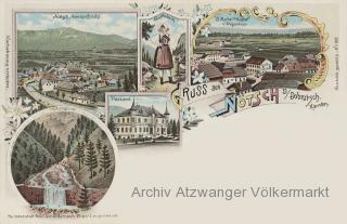 5 Bild Litho Karte Nötsch am Dobratsch - Nötsch - alte historische Fotos Ansichten Bilder Aufnahmen Ansichtskarten 