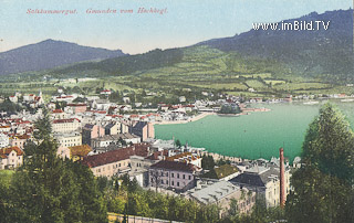 Gmunden vom Hochkogl - Europa - alte historische Fotos Ansichten Bilder Aufnahmen Ansichtskarten 