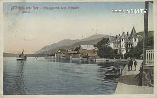 Strandpartie beim Kurpark - Millstatt - alte historische Fotos Ansichten Bilder Aufnahmen Ansichtskarten 