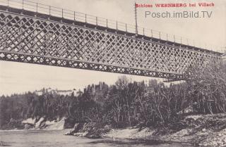 Villach, Eisenbahnbrücke über die Drauschleife - Europa - alte historische Fotos Ansichten Bilder Aufnahmen Ansichtskarten 