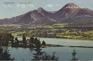 Blick auf Faakersee Insel - Europa - alte historische Fotos Ansichten Bilder Aufnahmen Ansichtskarten 