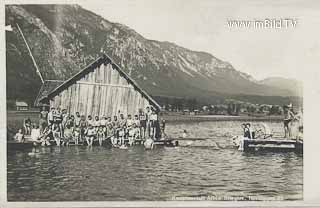 Badegäste am Presseggersee - Presseggersee - alte historische Fotos Ansichten Bilder Aufnahmen Ansichtskarten 