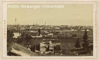 Klagenfurt vom Kreuzberg - CDV - Klagenfurt am Wörthersee - alte historische Fotos Ansichten Bilder Aufnahmen Ansichtskarten 