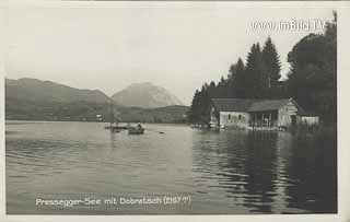 Preseggersee mit Dobratsch - Oesterreich - alte historische Fotos Ansichten Bilder Aufnahmen Ansichtskarten 