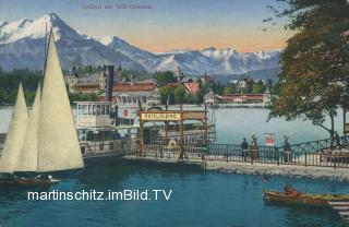 Velden, Schiffsanlegestelle Hotel Ulbing - Oesterreich - alte historische Fotos Ansichten Bilder Aufnahmen Ansichtskarten 