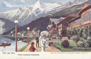 Zell am See, Hotel Kaiserin Elisabeth - Oesterreich - alte historische Fotos Ansichten Bilder Aufnahmen Ansichtskarten 