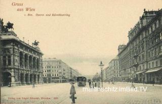 Wien, Opern und Kärntnerring  - alte historische Fotos Ansichten Bilder Aufnahmen Ansichtskarten 