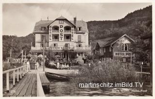 Maria Wörth, Hotel Post - Klagenfurt Land - alte historische Fotos Ansichten Bilder Aufnahmen Ansichtskarten 