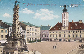 St. Pölten - Rathausplatz - St. Pölten - alte historische Fotos Ansichten Bilder Aufnahmen Ansichtskarten 