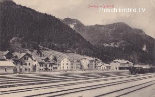 Wocheinerbahn, Assling Bahnhof - Slowenien - alte historische Fotos Ansichten Bilder Aufnahmen Ansichtskarten 