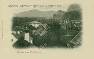 Müllnern mit Blick zu den Bahnbrücken - Europa - alte historische Fotos Ansichten Bilder Aufnahmen Ansichtskarten 