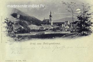 Heiligenkreuz bei Baden - Mondscheinkarte - Baden - alte historische Fotos Ansichten Bilder Aufnahmen Ansichtskarten 