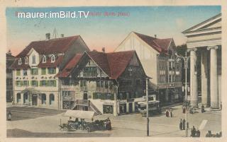 Marktplatz - Rotes Haus - Oesterreich - alte historische Fotos Ansichten Bilder Aufnahmen Ansichtskarten 