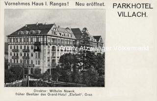 Villach, Parkhotel Eröffnung  - 8. Mai-Platz - alte historische Fotos Ansichten Bilder Aufnahmen Ansichtskarten 