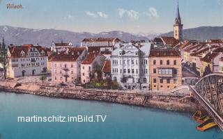 Villach mit Draulände und Draubrücke - Villach(Stadt) - alte historische Fotos Ansichten Bilder Aufnahmen Ansichtskarten 