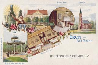 6 Bild Litho Karte - Bad Radein - Bad Radein / Radenci - alte historische Fotos Ansichten Bilder Aufnahmen Ansichtskarten 