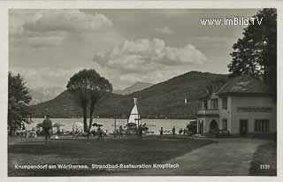 Krumpendorf - Strandbad Kropfitsch - Oesterreich - alte historische Fotos Ansichten Bilder Aufnahmen Ansichtskarten 