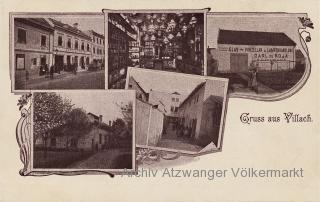 Villach, Italienerstrasse 8  - Italiener Straße - alte historische Fotos Ansichten Bilder Aufnahmen Ansichtskarten 