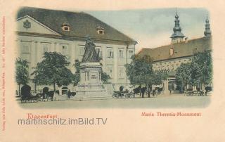 Klagenfurt, Maria Theresien-Monument - Klagenfurt am Wörthersee - alte historische Fotos Ansichten Bilder Aufnahmen Ansichtskarten 