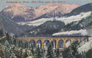Semmering im Winter - Viadukt - Oesterreich - alte historische Fotos Ansichten Bilder Aufnahmen Ansichtskarten 