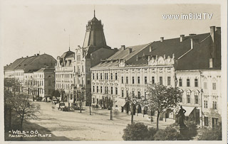 Wels - Kaiser Josef Platz - Oesterreich - alte historische Fotos Ansichten Bilder Aufnahmen Ansichtskarten 