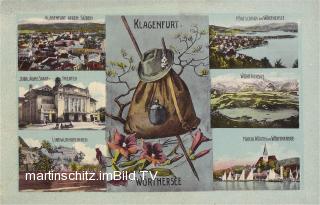 Klagenfurt, Mehrbildkarte - Klagenfurt am Wörthersee - alte historische Fotos Ansichten Bilder Aufnahmen Ansichtskarten 