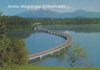 Völkermarkt, Neue Stausee - Draubrücke - Völkermarkt - alte historische Fotos Ansichten Bilder Aufnahmen Ansichtskarten 