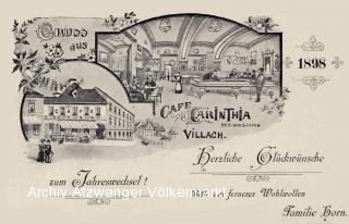 Villach, Widmanngasse 44   Cafe Carinthia - Oesterreich - alte historische Fotos Ansichten Bilder Aufnahmen Ansichtskarten 